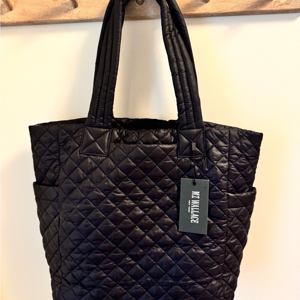 MZ Wallace Black Quilted Tote Bag